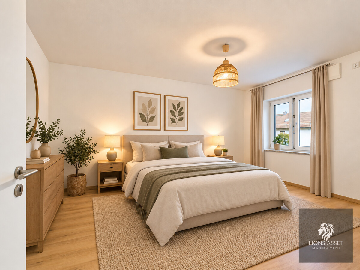 Schlafzimmer „KI-bearbeitet“